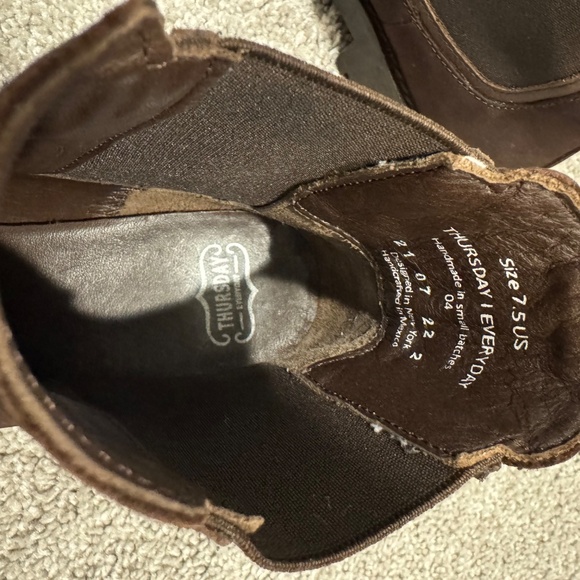 Thursday Chelsea Leather Boots 7.5 - Picture 5 of 5